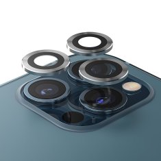MobilMajak Tvrzené / ochranné sklo kamery Apple iPhone 12 Pro stříbrné - 5D Mr. Monkey