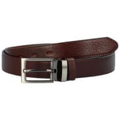 Penny Belts Pánský kožený společenský opasek Lazzaro vel.105, hnědá