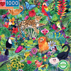 eeBoo  Čtvercové puzzle Amazonský deštný prales 1000 dílků