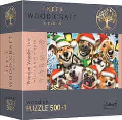 Trefl TREFL Wood Craft Origin puzzle Vánoční psi 501 dílků