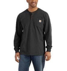 Carhartt Carhartt Heavyweight tričko Henley s dlouhým rukávem ČERNÉ - M