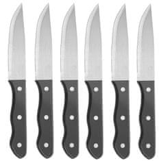 shumee Steakový nůž z nerezové oceli se širokou čepelí, délka 250 mm, sada 6 ks - Hendi 781456