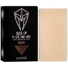 Masveri Soap Face Beard Dry & Sensitive Skin - hydratační mýdlo pro muže 100g