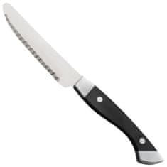 shumee Steakový nůž s ozubením, rukojeť z nerezové oceli POM, délka 130 mm - Hendi 841082