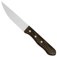 shumee Steakový nůž zoubkovaná nerezová WENGE dřevěná rukojeť, délka 125 mm - Hendi 841143