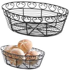 shumee Ozdobný oválný drátěný košík na servírování chleba - Hendi 425879
