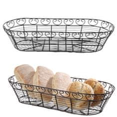 shumee Dlouhý ozdobný drátěný koš na servírování chleba - Hendi 425886