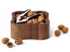 Continenta Miska na ořechy s louskáčkem, ořech, 24,5x24,5x8 cm