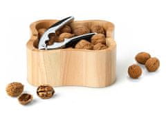 Continenta Miska na ořechy s louskáčkem, gumovník, 24,5x24,5x8 cm