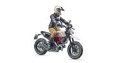 Bruder 63051 BWORLD Motocykl Scrambler Ducati Cafe Racer s jezdcem