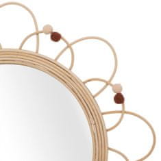 Atmosphera Dekorativní zrcadlo CAMPAGNE, ratanový rám, O 38 cm
