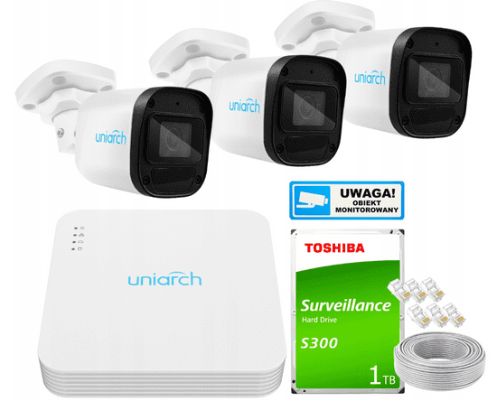Uniview Sada pro monitorování kamery Full HD Mikrofon Uniarch