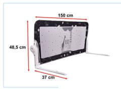 Bezpečnostní zábrana k posteli 150 cm černá