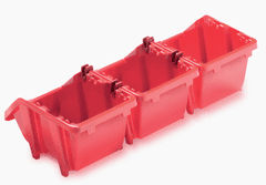 Ostatní Úložný box 92x77x60mm, červený, sada 16 ks KBISS10-3020