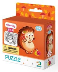 DoDo  Puzzle s omalovánkou Ježek 16 dílků