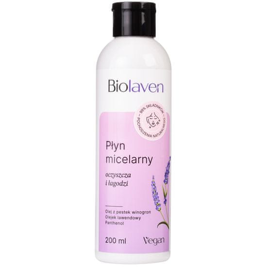 Biolaven Micelární tekutina na odlíčení obličeje - organická micelární voda 200ml