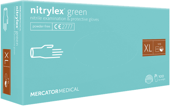 MERCATOR MEDICAL NITRYLEX Jednorázové nitrilové zdravotnické rukavice 100 ks