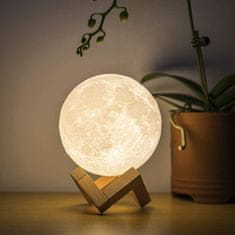 Northix Měsíční lampa se stojanem - 3D - bílá 