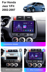 Junsun Autorádio pro Honda Jazz 1/ Fit 2002-2007 s Android, GPS navigace, WIFI, USB, Bluetooth - Handsfree, Rádio Honda Jazz 1/Fit 2002-2007 Android systém