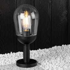 LUMILED Venkovní zahradní lampa E27 černý OVALIS 37cm 