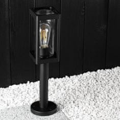 LUMILED Venkovní zahradní lampa E27 černá QUADRA 50cm 