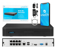 Uniview Sada IP Surveillance Kit 4MP 2K QHD PoE rekordér