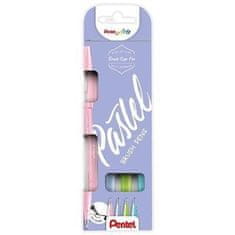 Pentel Popisovač Arts Touch Brush Sign Pen - pastel 4 ks, sada