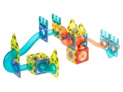 WOWO Svítící Mramorová Dráha s Magnetickými Bloky - 75 Prvků pro Kreativní Hru