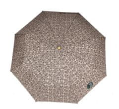 Perletti Dámský skládací manuální ekologický deštník Větvičky, béžová