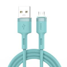 Kaku Datový kabel micro USB KAKU Skin Feel (KSC-420) 3,2A 1,2m - tyrkysový