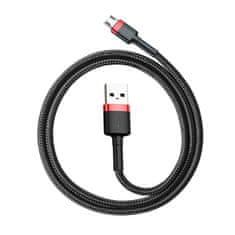 BASEUS Datový kabel micro USB Baseus cafule 2.4A 0,5m CAMKLF-AG1 černočervený