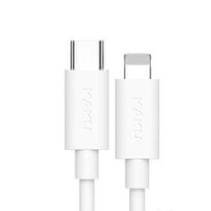 Kaku Datový kabel USB typu C PD na iPhone Lightning 2,1A 1m KAKU s rychlým nabíjením (KSC-238) bílý