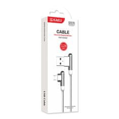 Kaku Datový kabel micro USB KAKU 90 st. (KSC-125) 3,2A 1,2m - bílý