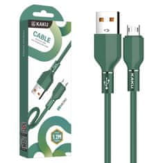 Kaku Datový kabel micro USB KAKU Aluminium Alloy Fast (KSC-452) 3,2A 1,2m - zelený