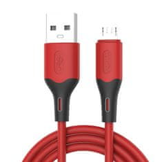 Kaku Datový kabel micro USB KAKU Skin Feel (KSC-393) 3,2A 1m - červený