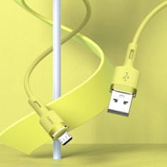 Kaku Datový kabel micro USB KAKU Skin Feel (KSC-420) 3,2A 1,2m - žlutý