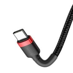 BASEUS Datový kabel USB-C Baseus - 60W 3A 20V 1m PD 2.0 - červený/černý