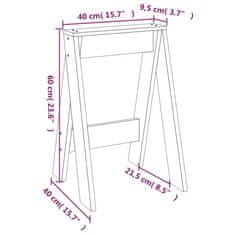 Vidaxl Stoličky 2 ks 40x40x60 cm masivní borové dřevo