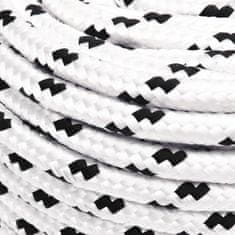 Greatstore Splétané lodní lano bílé 6 mm x 25 m polyester