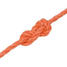 Greatstore Pracovní lano oranžové 3 mm 100 m polypropylen