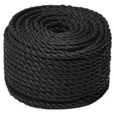Vidaxl Pracovní lano černé 10 mm 100 m polypropylen