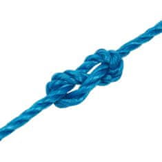 Greatstore Pracovní lano modré 3 mm 25 m polypropylen
