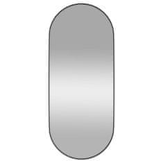 Vidaxl Nástěnné zrcadlo černé 25x60 cm oválné