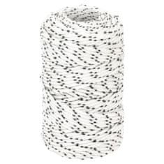 Greatstore Splétané lodní lano bílé 2 mm x 100 m polyester