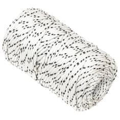 Greatstore Splétané lodní lano bílé 2 mm x 500 m polyester