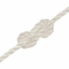 Greatstore Pracovní lano bílá 3 mm 25 m polypropylen