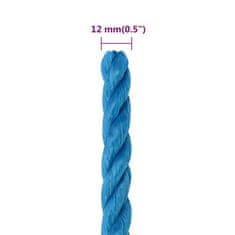 Vidaxl Pracovní lano modré 12 mm 50 m polypropylen
