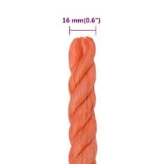 Greatstore Pracovní lano oranžové 16 mm 50 m polypropylen