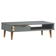 Vidaxl Konferenční stolek šedý 100x55x31 cm masivní borové dřevo