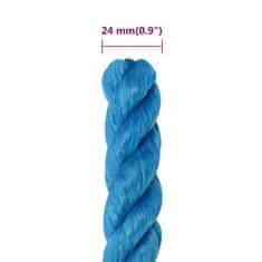 Greatstore Pracovní lano modré 24 mm 25 m polypropylen